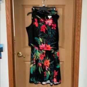 Multi color top and long skirt